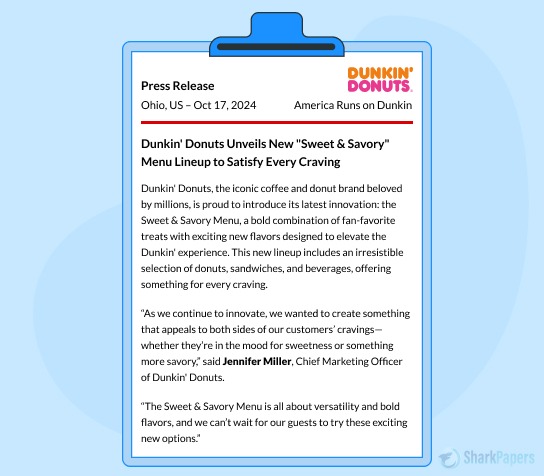 Press Release Example